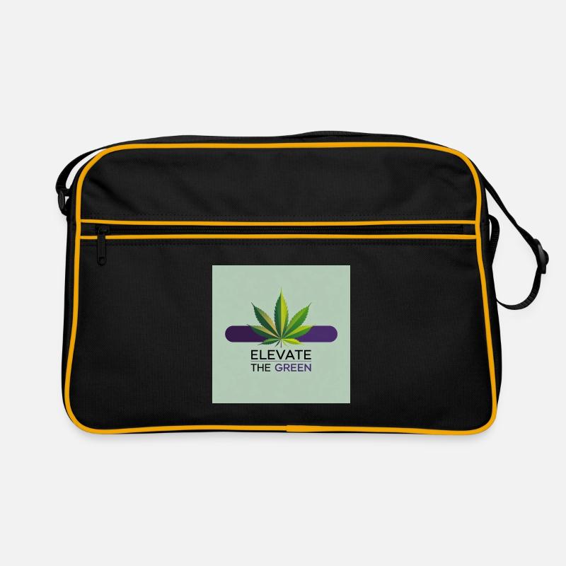 Elevate The Green Feuille de Cannabis Sac Retro