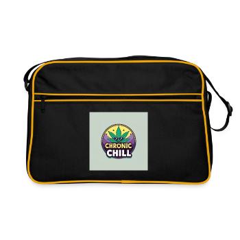 Chronic Chill Cannabis Leaf Logo - Retro Bag - black/gold - Front