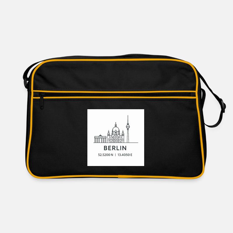 Berlin Line Art Silhouette Landmark Retro Bag
