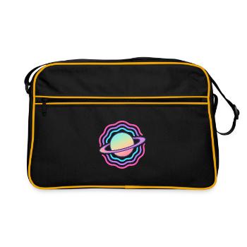 Cosmic Planet Sphère Galactique Stylisée - Sac Retro - noir/or - Devant