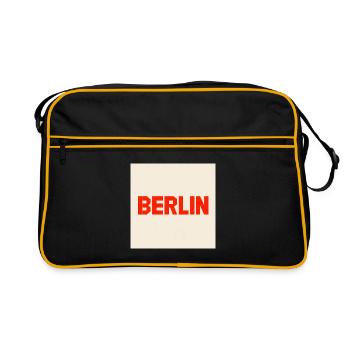 Berlin Bold Block Text - Retro Bag - black/gold - Front