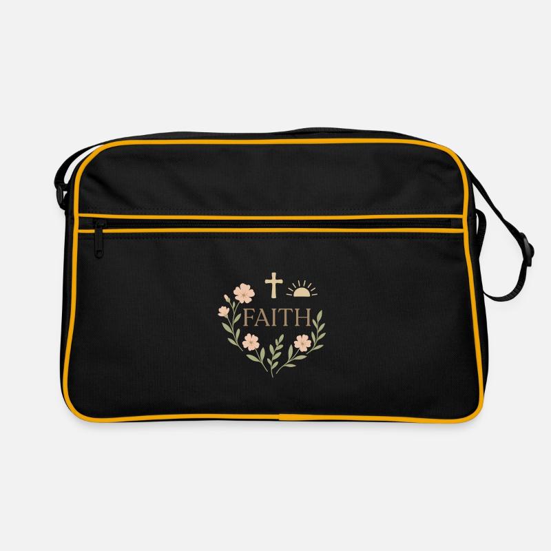 Conception de couronne de fleurs de foi Sac Retro