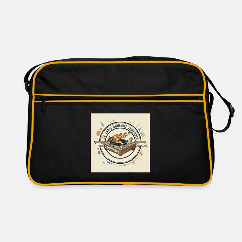 Die Zeit-Tretmühle: Hamster-DJ - Retro Tasche - Schwarz/Gold