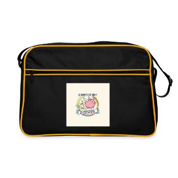 The count is good winged pig - Retro Bag - black/gold - Front