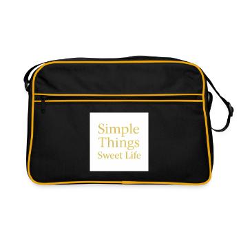 Simple Things Sweet Life (Édition Or) - Sac Retro - noir/or - Devant