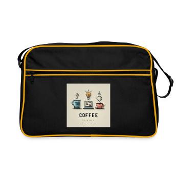 Coffee Code Design - Retro Bag - black/gold - Front