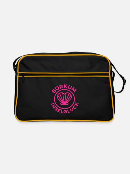 Cockle Borkum Island Happiness - Retro Bag - black/gold - Front