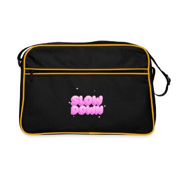 Slow down - Retro Bag - black/gold - Front