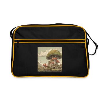 Royaume des Champignons - Sac Retro - noir/or - Devant