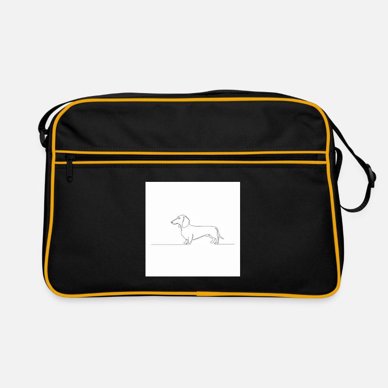 Illustration d’un teckel en une ligne Sac Retro