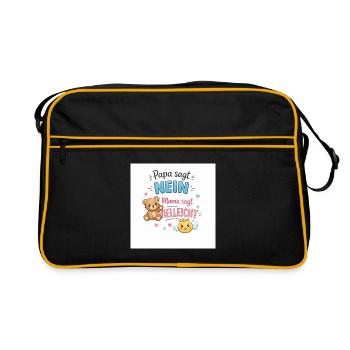 Papa dit non, maman dit peut-être - Sac Retro - noir/or - Devant