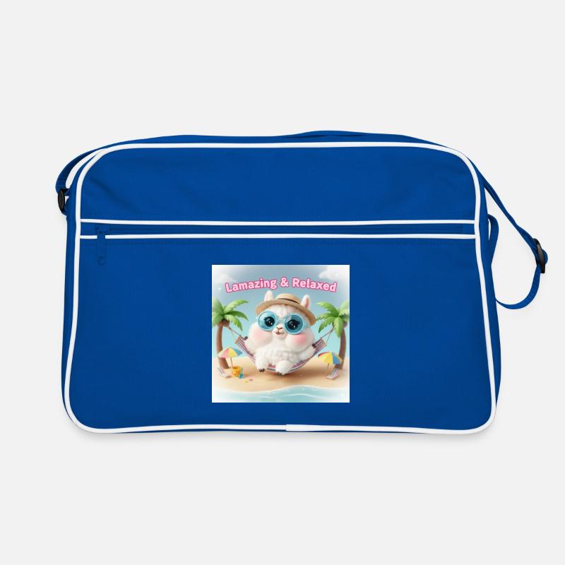 Llama Relax Beach Blue Glasses Retro Bag