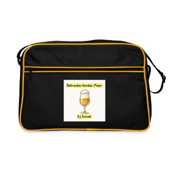 Konter Pieps trinken  - Retro Tasche - Schwarz/Gold - Vorne
