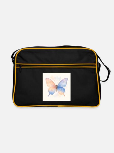 Butterfly - Retro Tasche - Schwarz/Gold
