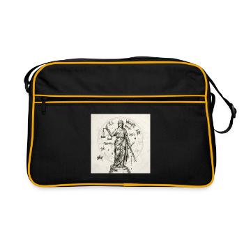 Signe du zodiaque Balance - Sac Retro - noir/or - Devant