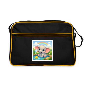 Elli the Elephant - Retro Bag - black/gold - Front