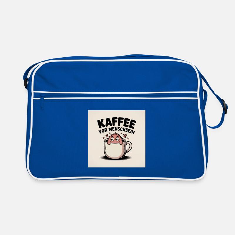Coffee Before Being Human Cartoon Retro Bag