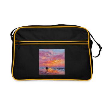 Coucher de soleil - Sac Retro - noir/or - Devant