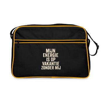 Mijn Energie is op Vakantie - Retro Bag - black/gold - Front