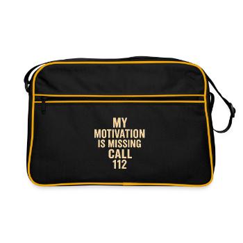 Motivation disparue Appelez le 112 - Sac Retro - noir/or - Devant