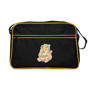Leopard Kit with Vegetable Basket - Retro Bag - black/gold - Front