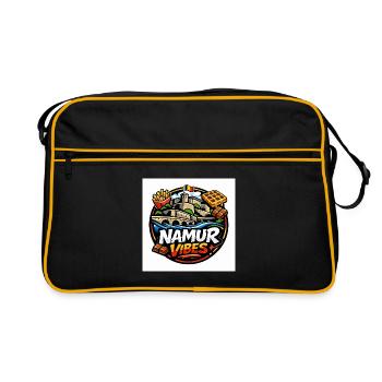 Namur Streetwear Culture Logo – Belgium Urban - Sac Retro - noir/or - Devant
