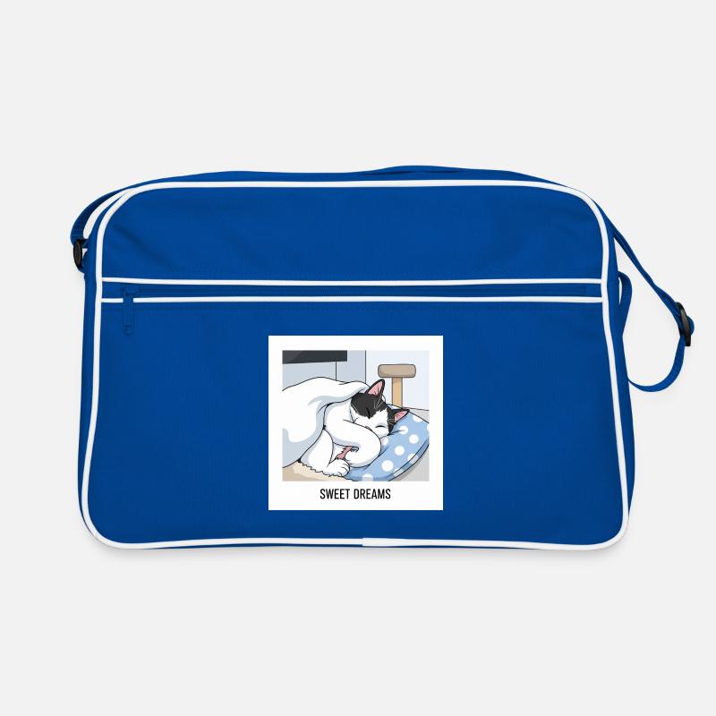 Sleeping Cat and Sweet Dreams Retro Bag