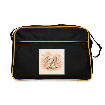 Yarn elephant - Retro Bag - black/gold - Front