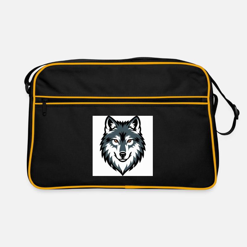Emblème graphique du loup Sac Retro