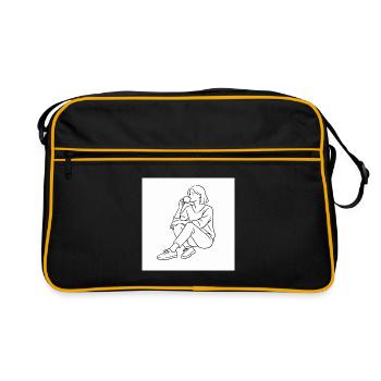 Coffee Time Line Style - Sac Retro - noir/or - Devant