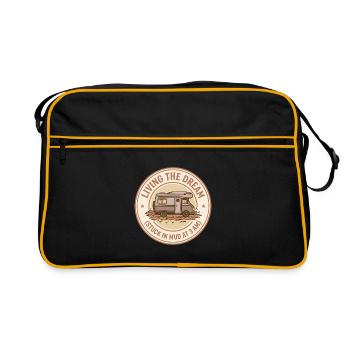Living the Dream: Mud at 3 a.m. - Retro Bag - black/gold - Front