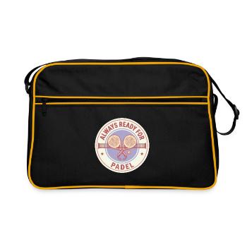 Padel ready for use - Retro Bag - black/gold - Front