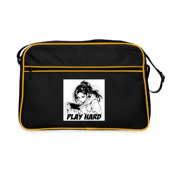 Play Hard Manga Gamer - Sac Retro - noir/or - Devant
