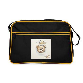 Bear Smile - Retro Bag - black/gold - Front
