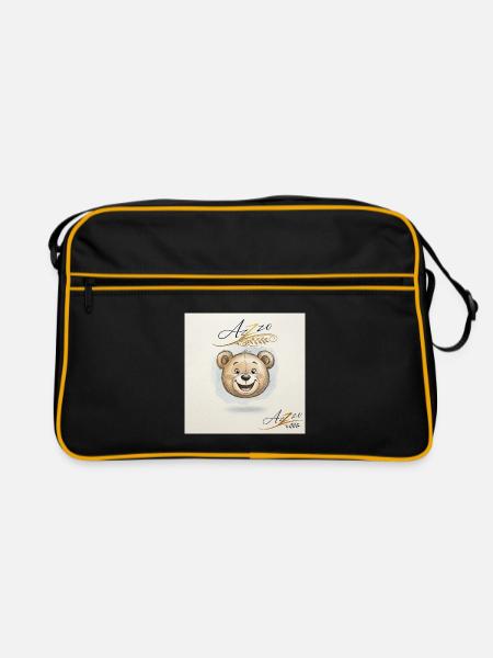 Bear Smile - Retro Bag - black/gold - Front