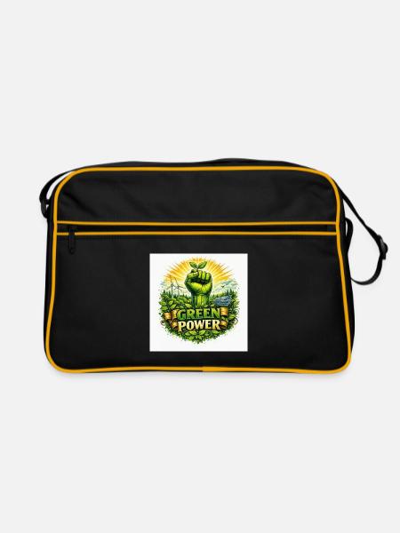 green power - Retro Bag - black/gold - Front