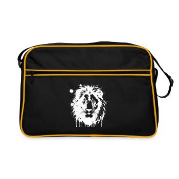 Lion Splash Blanc - Sac Retro - noir/or - Devant
