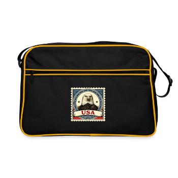 Patriotic Eagle Stamp - Retro Bag - black/gold - Front