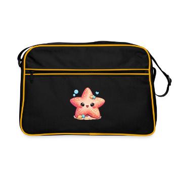 Étoile de mer - Sac Retro - noir/or - Devant
