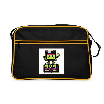 Motivation Retro 404 non trouvée - Sac Retro - noir/or - Devant