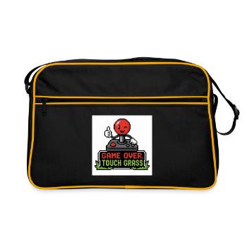 Game Over Touch Grass Pixel - Sac Retro - noir/or - Devant