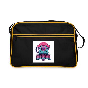 Appelez-moi à l’ancienne - Sac Retro - noir/or - Devant
