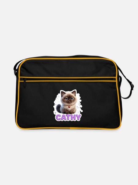 Fluffy Love Cathy - Retro Tasche - Schwarz/Gold