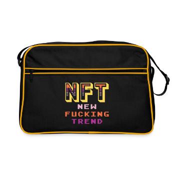 NFT New Fucking Trend Crypto Coin Bitcoin Love - Retro Bag - black/gold - Front