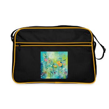 Blossom Bliss - Retro Bag - black/gold - Front