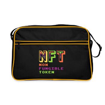 NFT Non Fungible Token Crypto Coin Bitcoin-Liebha - Retro Bag - black/gold - Front