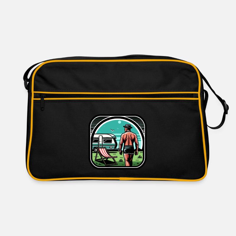 Camping holidaymakers Retro Bag