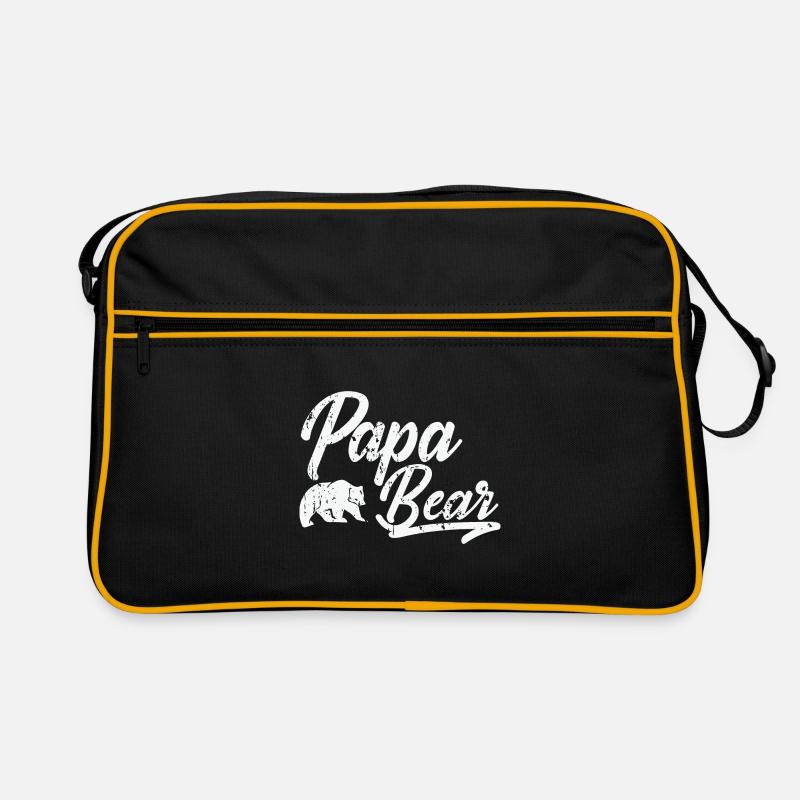 Papa Bear - Retro Tasche - Schwarz/Gold