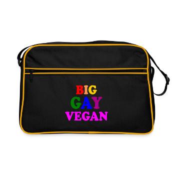 Big gay vegan - Sac Retro - noir/or - Devant