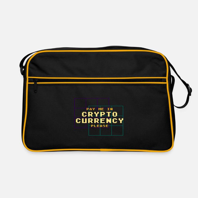 Payez-moi dans Crypto Bitcoin Btc Lover Sac Retro